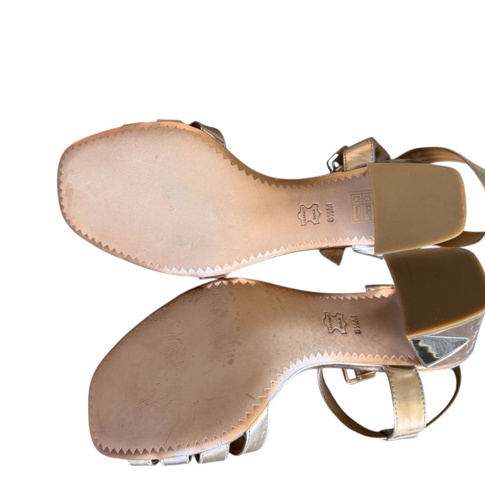 Tory Burch Metallic Strappy Heels Size 8.5 - Picture 7 of 16